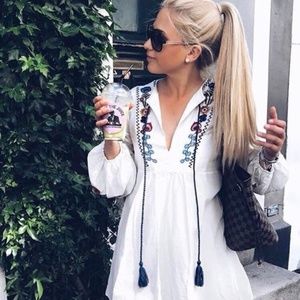 Zara embroidered dress